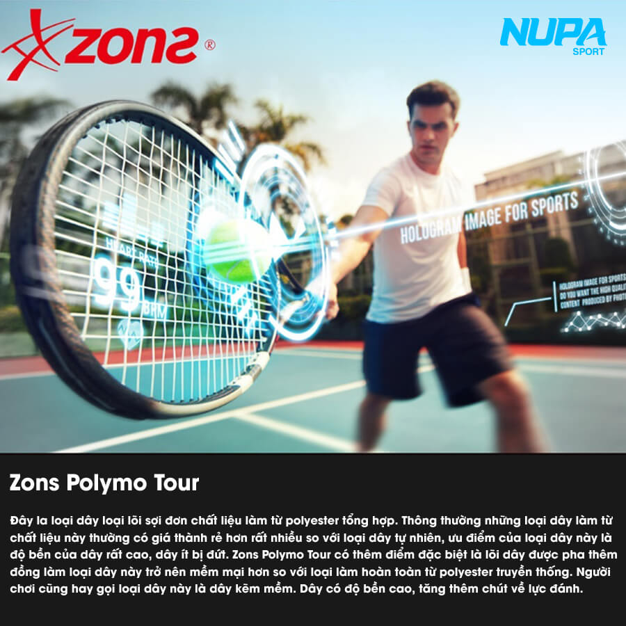 Dây Đan Vợt Tennis Zons Polymo Tour 17
