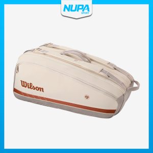 Túi Tennis Wilson RG 2025 Super Tour 9 Pack Crem/Clay