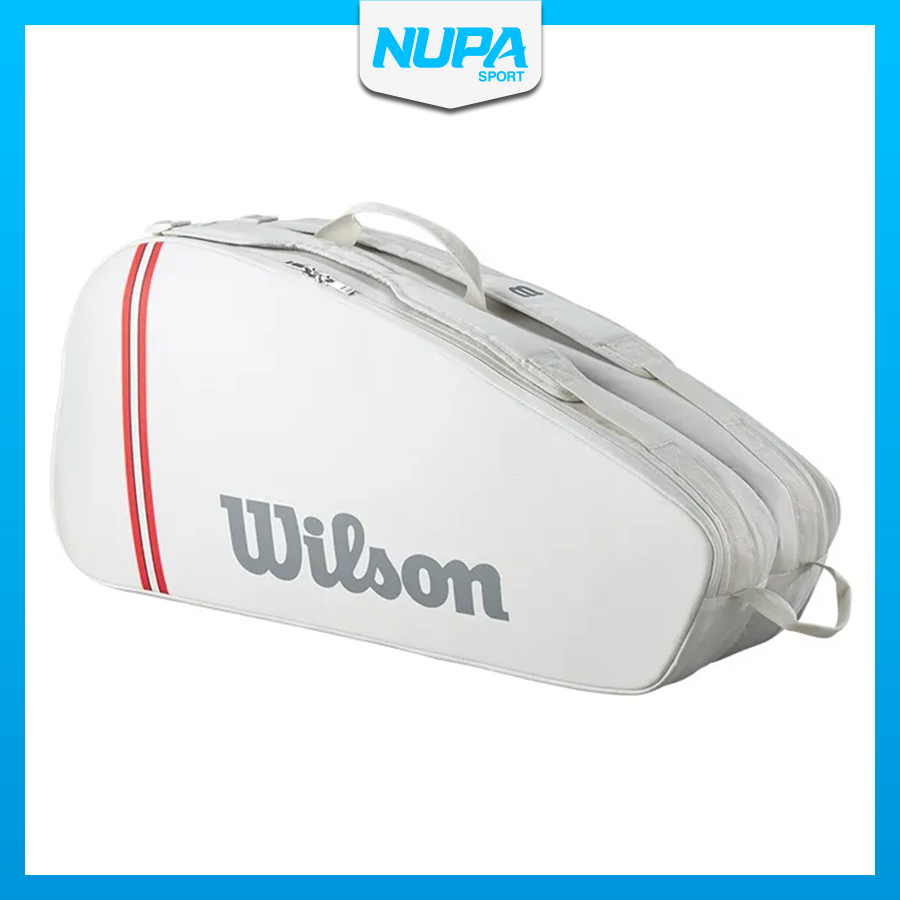 Túi Tennis Wilson Tour 6 Pack White 2025 - WR8037502001