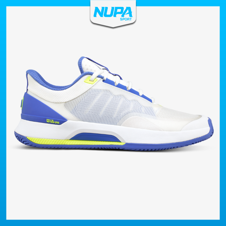 Giày Tennis Pickleball Wilson Intrigue Tour Clay Women's White Blue Yellow