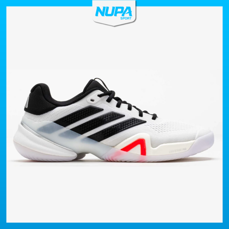 Giày Tennis Pickleball Adidas Barricade 14 - White Core/ Black Lucid/ Red