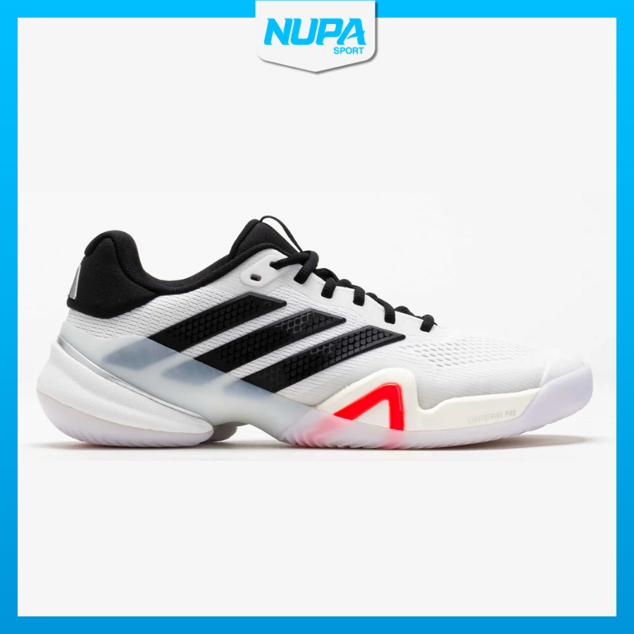 Giày Tennis Pickleball Adidas Barricade 14 - White Core/ Black Lucid/ Red